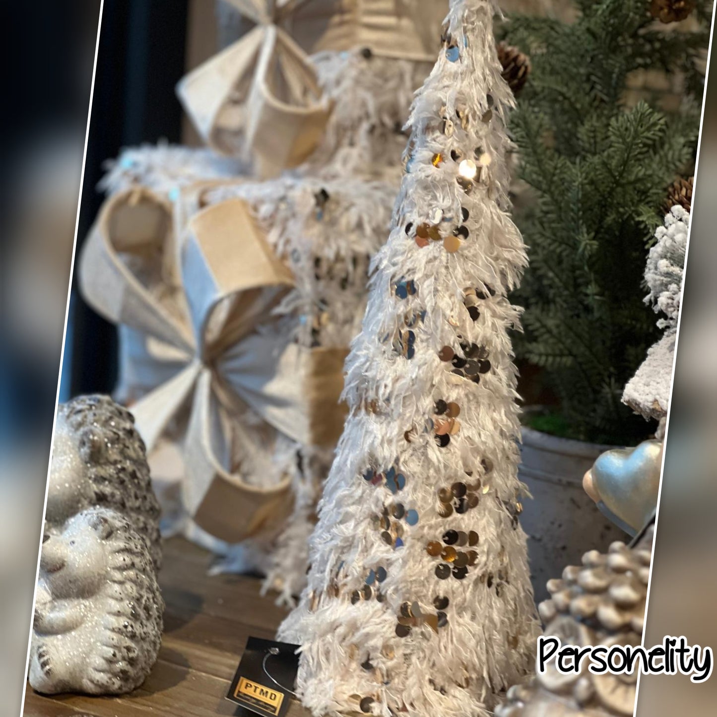 6618- ♡NIEUW♡ Fluffy kerstboom met verlichting €13,-