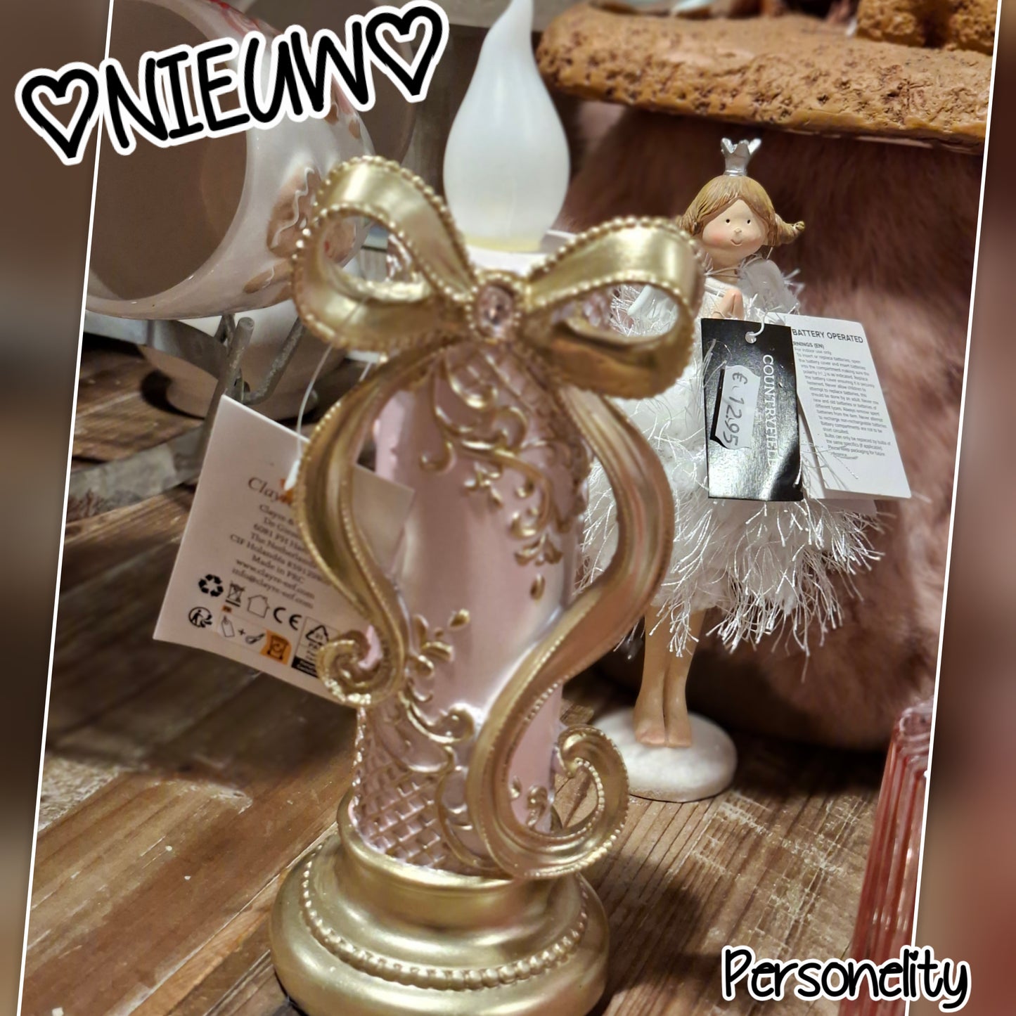 6744- ♡NIEUW-LAATSTE-NIEUW ♡ Kerst Led kaars €34,95