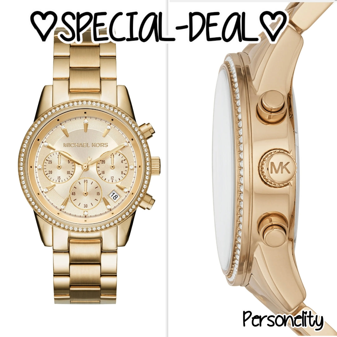 6644- ♡SPECIAL-DEAL♡ MK horloge €279,- en maar €8,- een lootje ❤️