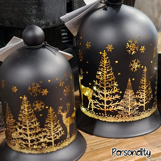 6682- 2x deco Stolp met ledverlichting. Maat S en M €27,-