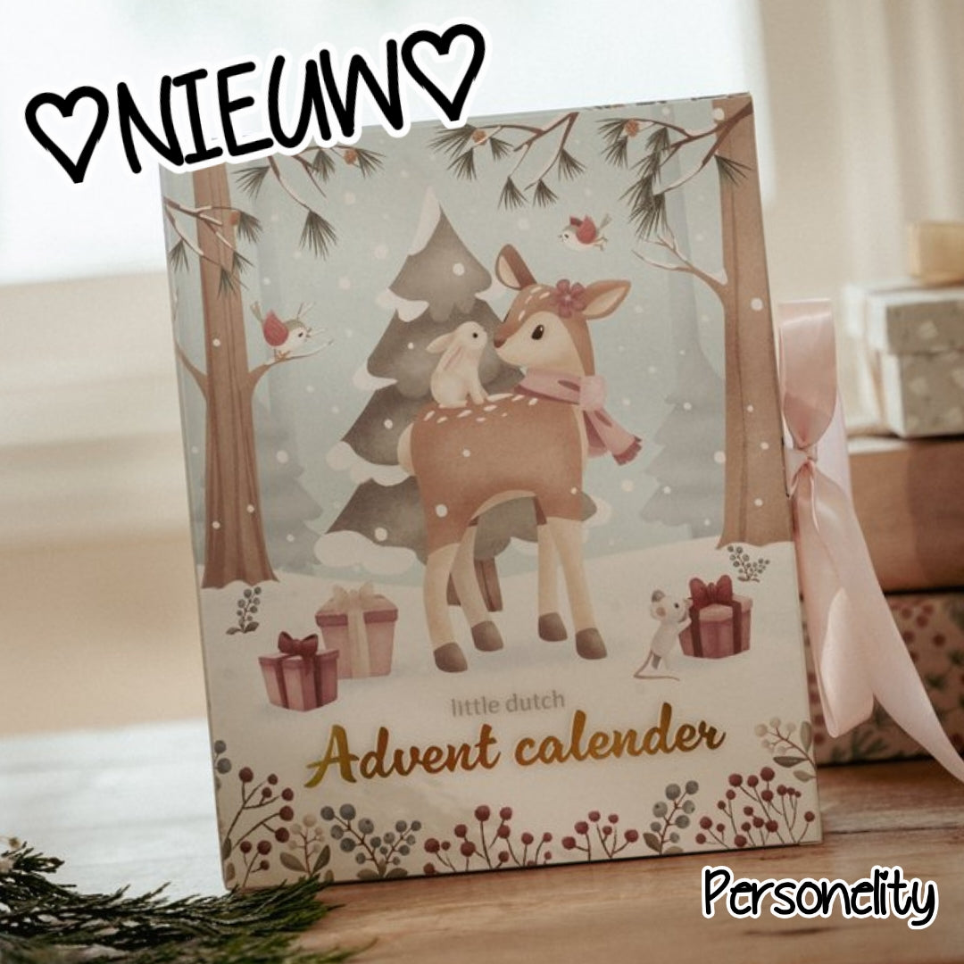 6719- ♡NIEUW♡ Little Dutch adventskalender met 24 vakjes met armbandjes, bedeltjes en stickers €16,95