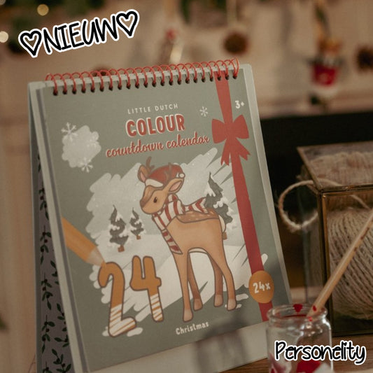 6725- ♡NIEUW♡ Little Dutch Aftel kalender kerst kleurboek €7,95
