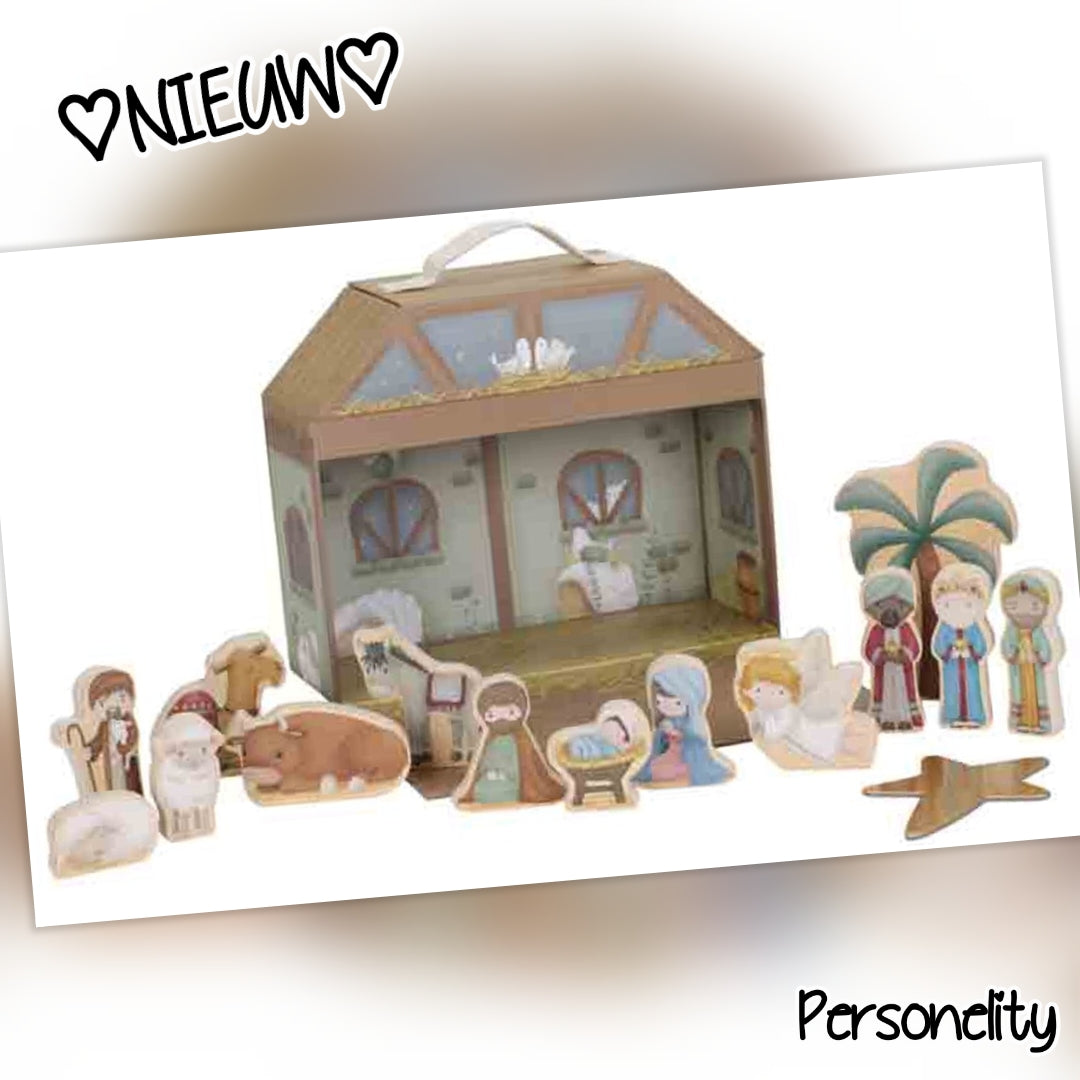 6726- ♡NIEUW♡ Little Dutch – Kerststal speelkoffer €17,95