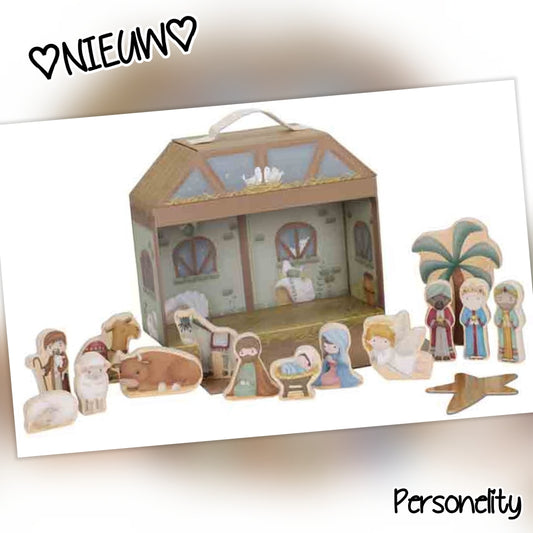 6726- ♡NIEUW♡ Little Dutch – Kerststal speelkoffer €17,95