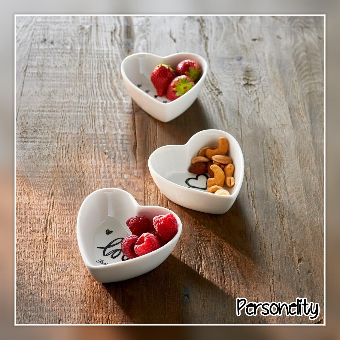 6840- ♡OPNIEUW BINNEN♡ RM Lovely Heart Bowls 2x 3 schaaltjes € 26,-