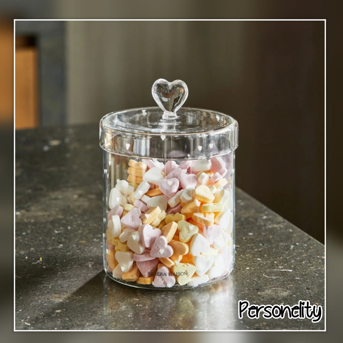 6842- ♡OPNIEUW BINNEN♡ RM Sweet Heart Storage Jar €30,-