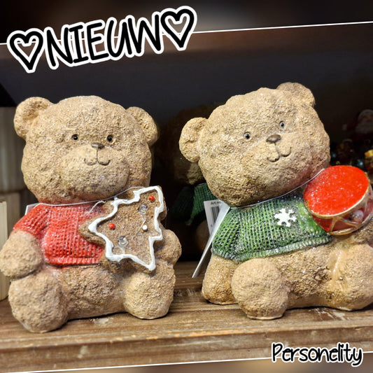 6423-♡NIEUW♡ set van 2 kerstberen met verlichting € 33,90