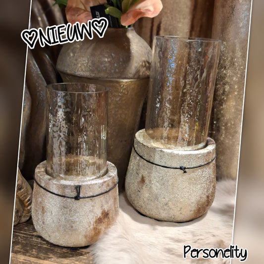 6427-♡NIEUW♡ Set van 2 Windlichten €51,90