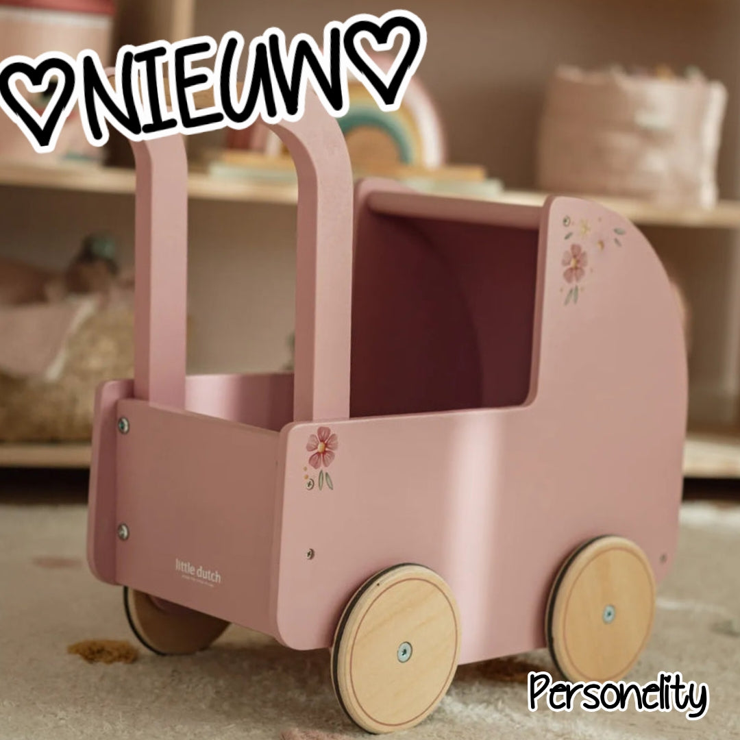 6402- ♡NIEUW ♡ Little Dutch Poppenwagen incl lakensetje €64,95