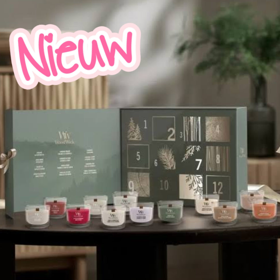 7460- ♡NIEUW♡ Woodwick deluxe adventskalender. Met 12 heerlijke geuren twv €65,- Ophalen in Schiedam of in overleg in Maassluis