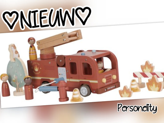 7011- ♡NIEUW♡Little Dutch Brandweerwagenset Met Pegdolls €40,-