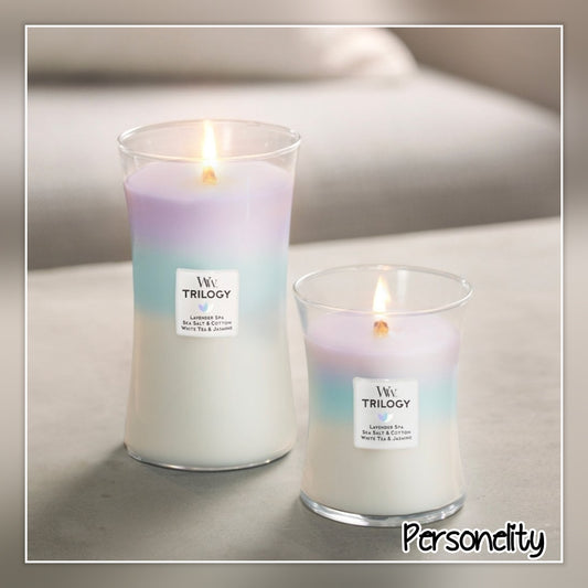 7207- WoodWick Trilogy Calming Retreat Medium Candle €29,- Ophalen in Schiedam of in overleg in Maassluis