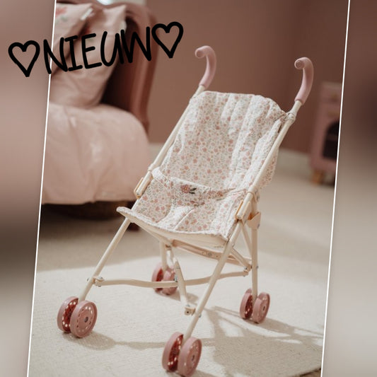 7329-  ♡NIEUW♡ Little Dutch. Metalen Poppenbuggy Flowers & Butterflies €22 - Ophalen in Schiedam of in overleg in Maassluis