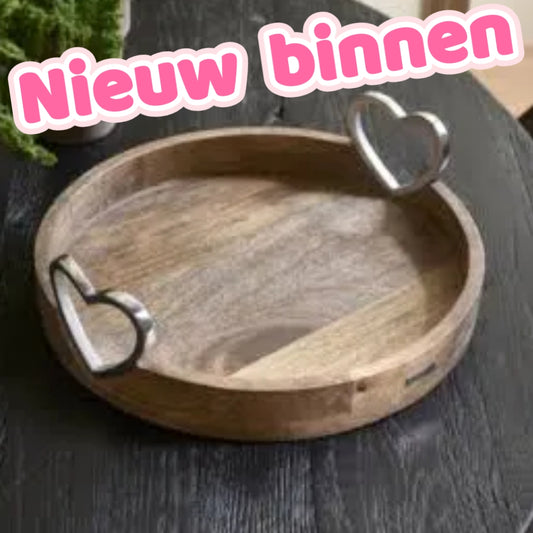7367- ♡NIEUW BINNEN ♡ Riviera Maison - Prettige heart serving tray €80,-  Ophalen in Schiedam of in overleg in Maassluis