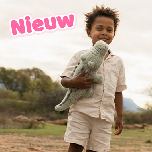 7374- ♡NIEUW BINNEN ♡   Little Dutch Safari Friends Knuffel Krokodil 40cm €16,-  Ophalen in Schiedam of in overleg in Maassluis