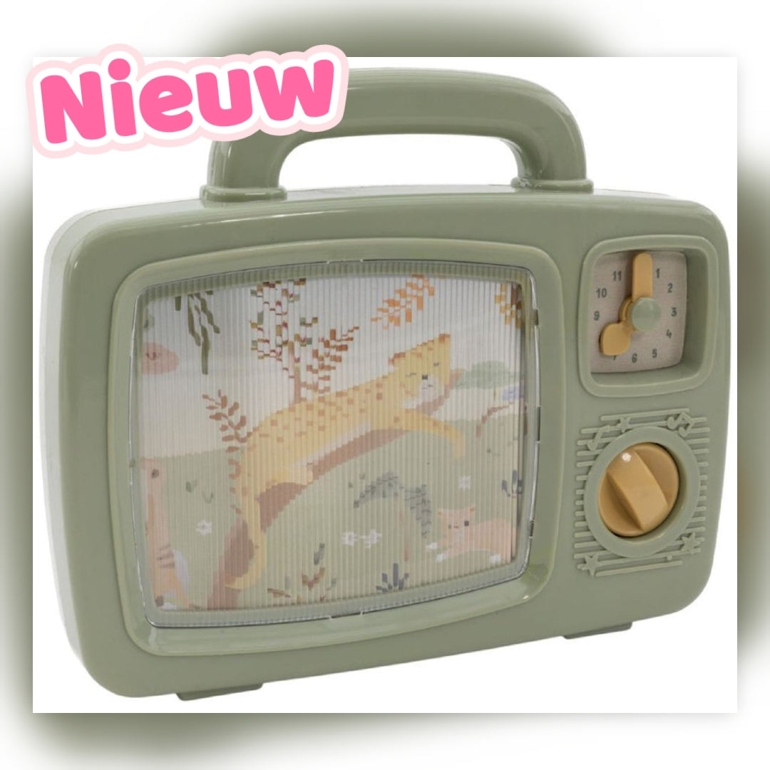 7397- ♡NIEUW♡ Little Dutch Muziek TV - Safari - Groen twv €22,- Ophalen in Schiedam of in overleg in Maassluis